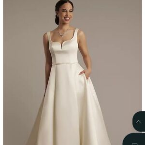 David’s Bridal Satin Tank Ball Gown